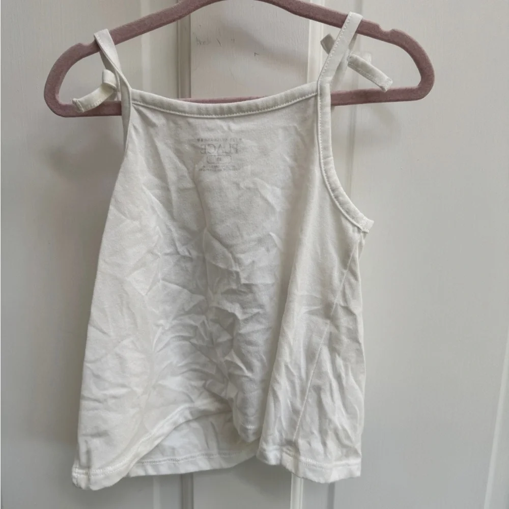 NWOT The Children's Place 2T Girls White & Blue Butterfly Camisole Blouse
